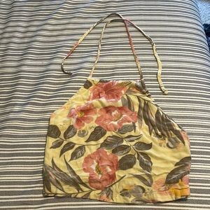 Floral hollister halter crop top